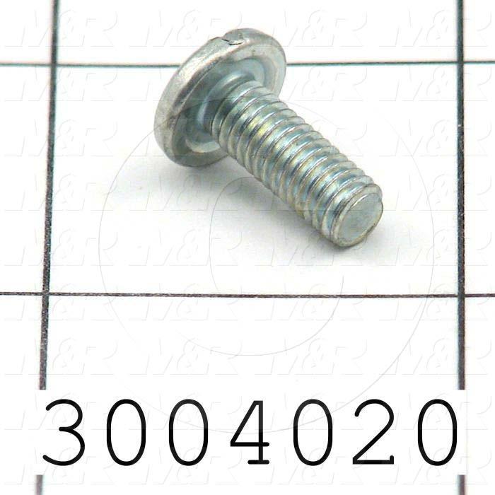 Machine Screws, Pan Phillips Head, Steel, Thread Size 10-32, Screw Length 1/2 in., Full Thread Length, Right Hand, Zinc