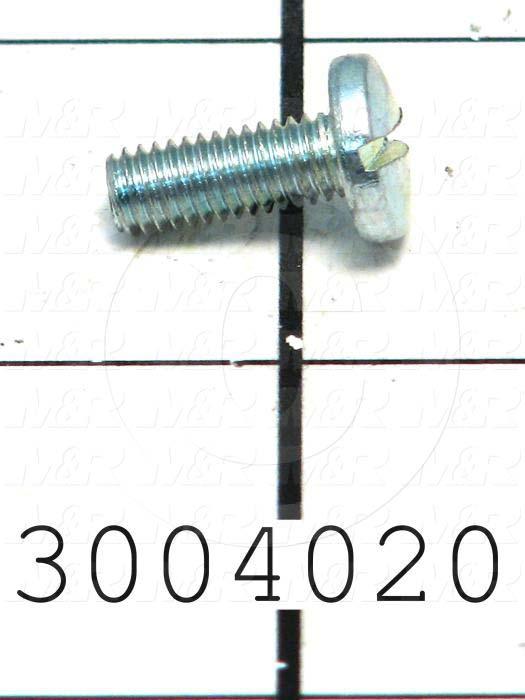 Machine Screws, Pan Phillips Head, Steel, Thread Size 10-32, Screw Length 1/2 in., Full Thread Length, Right Hand, Zinc