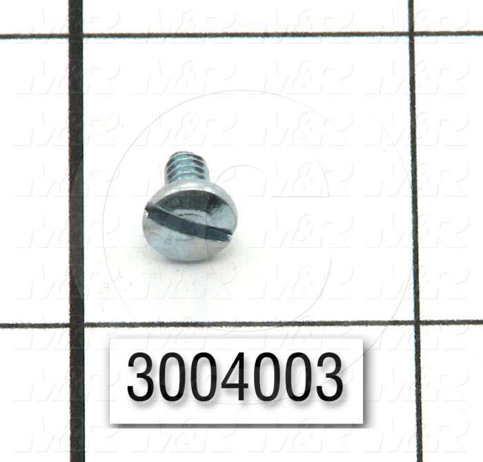 Machine Screws, Pan Phillips Head, Steel, Thread Size 6-32, Screw Length 1/4 in., Right Hand, Zinc