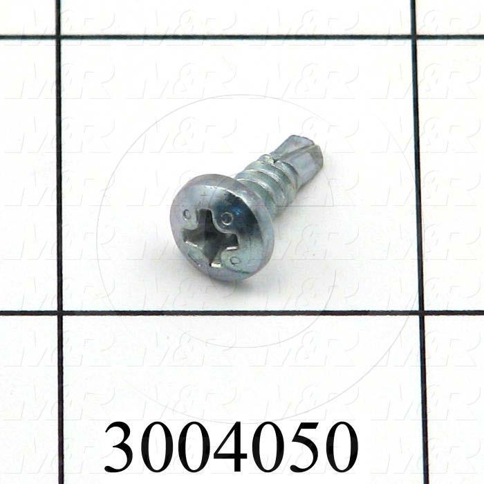 Machine Screws, Pan Phillips Head, Steel, Thread Size 8-18, Screw Length 1/2 in., Right Hand, Zinc