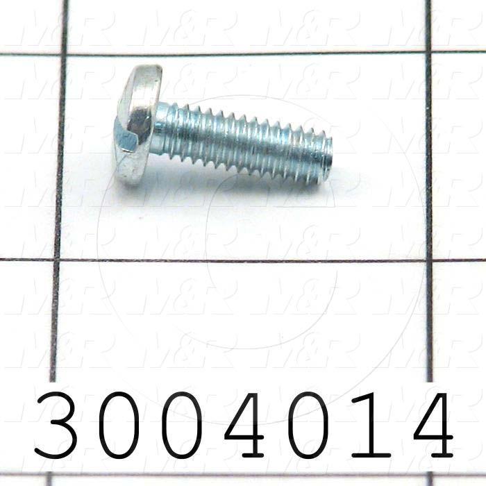Machine Screws, Pan Phillips Head, Steel, Thread Size 8-32, Screw Length 1/2 in., Right Hand, Zinc