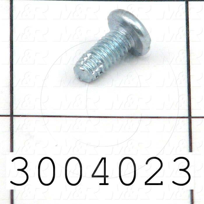 Machine Screws, Pan Phillips Head, Steel, Thread Size 8-32, Screw Length 3/8", Right Hand, Zinc