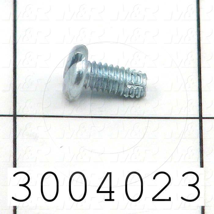 Machine Screws, Pan Phillips Head, Steel, Thread Size 8-32, Screw Length 3/8", Right Hand, Zinc
