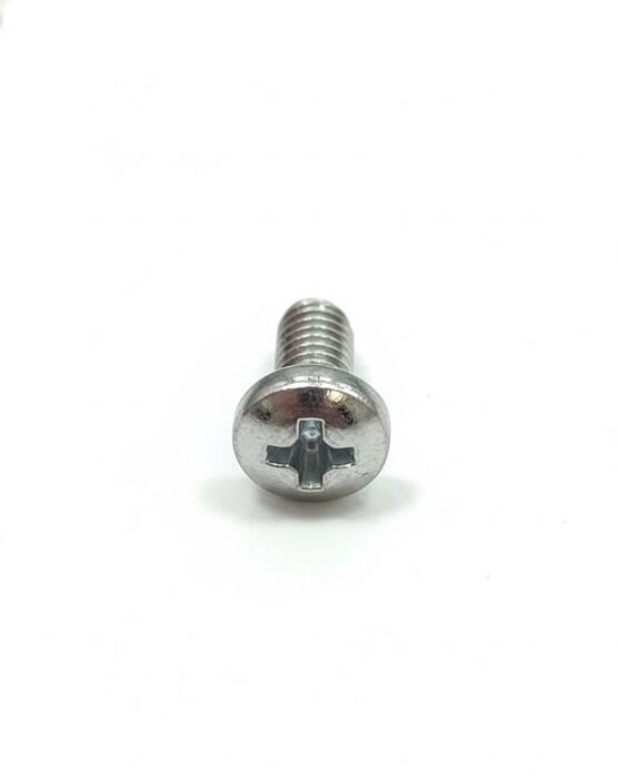 Machine Screws, Pan Phillips Head, Steel, Thread Size M3 X 0.5, Screw Length 6 mm, Right Hand, Zinc