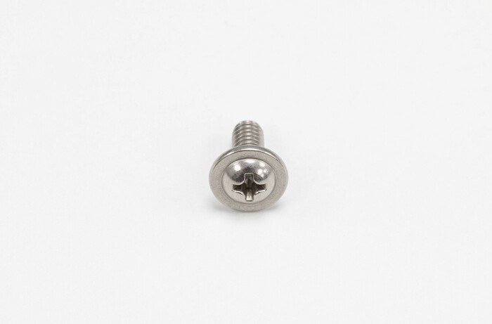 Machine Screws, Pan Phillips Head, Thread Size M3, Screw Length 6 mm, Right Hand, Flanged