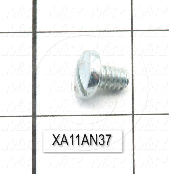 Machine Screws, Pan Slotted Head, Steel, Thread Size 1/4"-20, Screw Length 3/8", Full Thread Length, Right Hand, Zinc