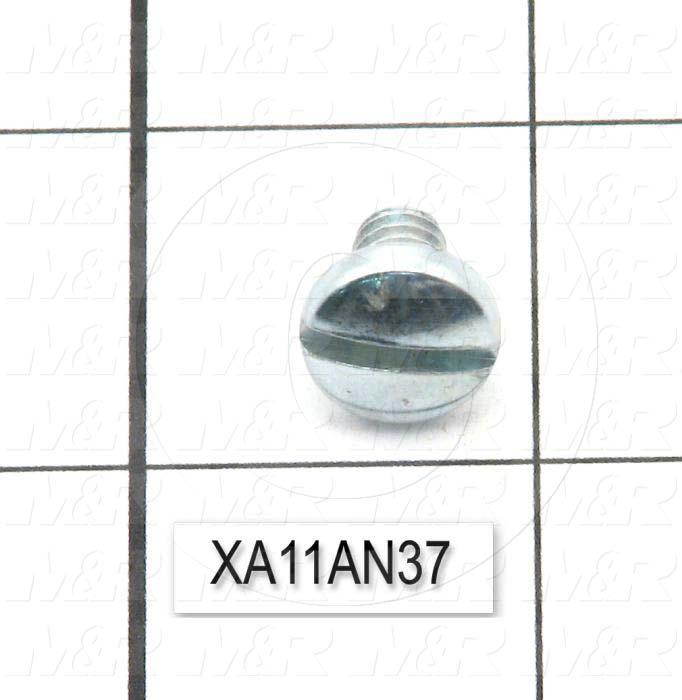 Machine Screws, Pan Slotted Head, Steel, Thread Size 1/4"-20, Screw Length 3/8", Full Thread Length, Right Hand, Zinc