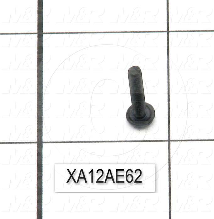 Machine Screws, Pan Slotted Head, Steel, Thread Size 4-40, Screw Length 5/8", Full Thread Length, Right Hand, Black Oxide