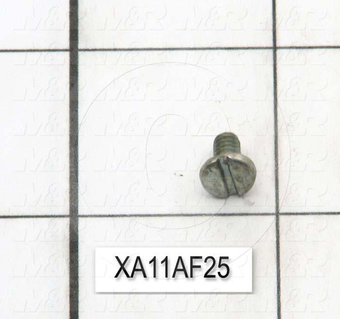 Machine Screws, Pan Slotted Head, Steel, Thread Size 6-32, Screw Length 1/4 in., Full Thread Length, Right Hand, Zinc