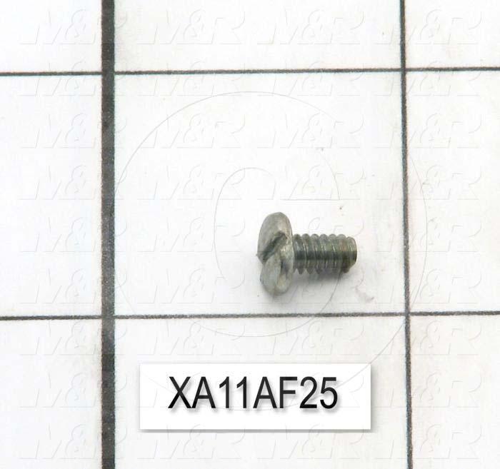 Machine Screws, Pan Slotted Head, Steel, Thread Size 6-32, Screw Length 1/4 in., Full Thread Length, Right Hand, Zinc