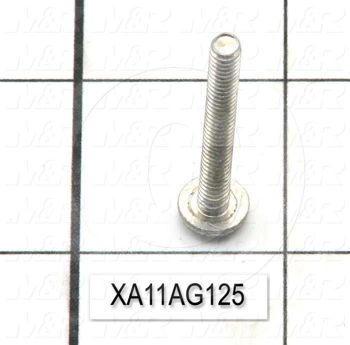 Machine Screws, Pan Slotted Head, Steel, Thread Size 8-32, Screw Length 1 1/4 in., Full Thread Length, Right Hand, Zinc