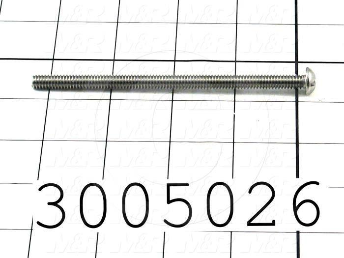 Machine Screws, Round Head, Steel, Thread Size 1/4-20, Screw Length 4 1/2", Right Hand, Zinc