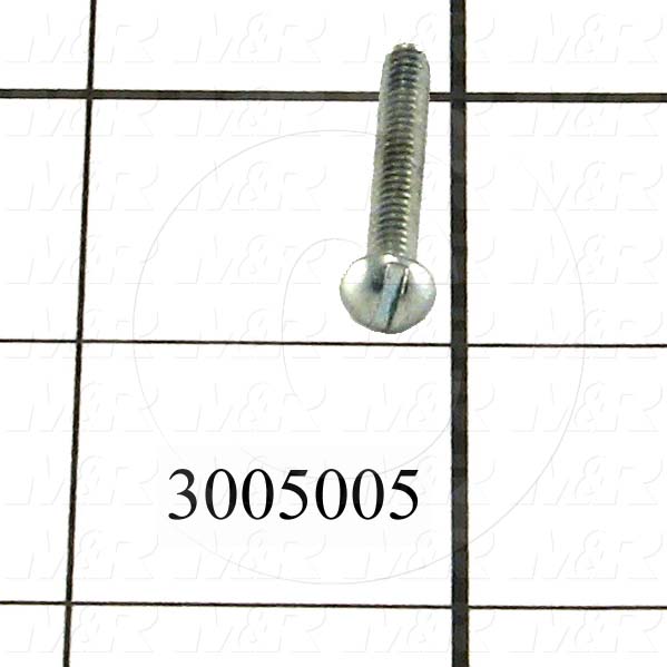 Machine Screws, Round Head, Steel, Thread Size 6-32, Screw Length 1", Full Thread Length, Right Hand, Zinc