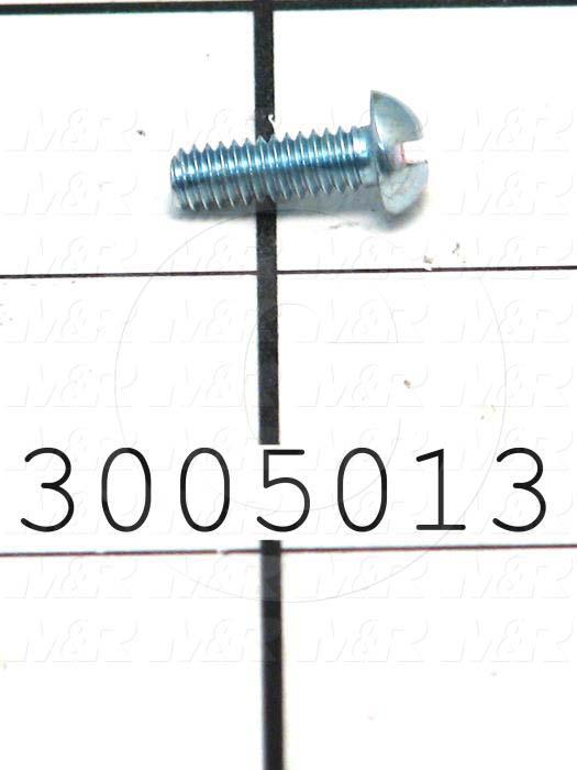 Machine Screws, Round Head, Steel, Thread Size 8-32, Screw Length 1/2 in., Full Thread Length, Right Hand, Zinc