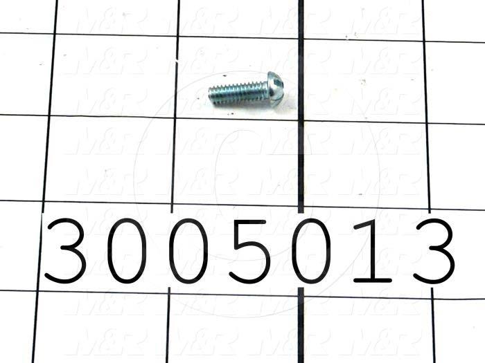 Machine Screws, Round Head, Steel, Thread Size 8-32, Screw Length 1/2 in., Full Thread Length, Right Hand, Zinc