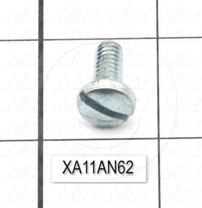 Machine Screws, Slotted Head, Steel, Thread Size 1/4-20, Screw Length 5/8", Full Thread Length, Right Hand, Zinc