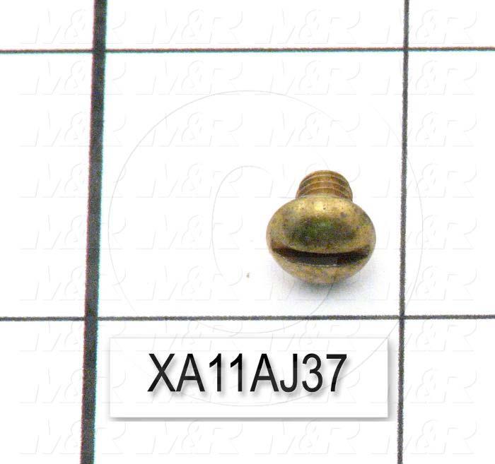 Machine Screws, Slotted Head, Steel, Thread Size 10-32, Screw Length 3/8", Full Thread Length, Right Hand, Zinc & Yellow Chromate