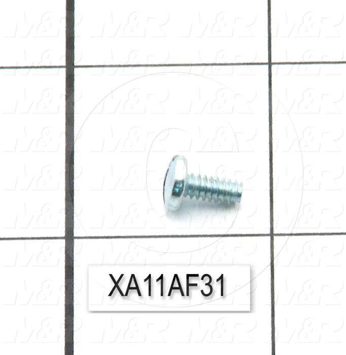 Machine Screws, Slotted Head, Steel, Thread Size 6-32, Screw Length 5/16", Full Thread Length, Right Hand, Zinc