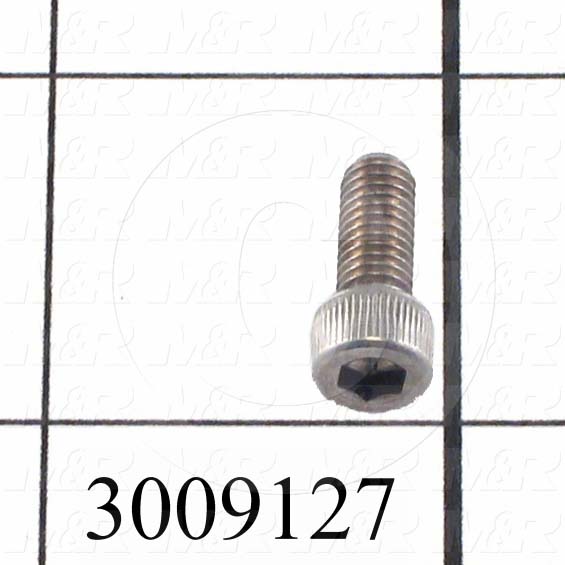 Machine Screws, Socket Head, Stainless Steel, Thread Size 10-32, Screw Length 1/2 in., Full Thread Length, Right Hand, Plain