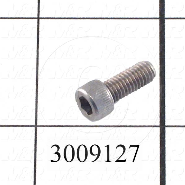 Machine Screws, Socket Head, Stainless Steel, Thread Size 10-32, Screw Length 1/2 in., Full Thread Length, Right Hand, Plain