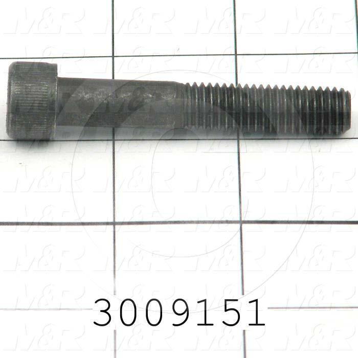 Machine Screws, Socket Head, Steel, Grade Class 12.9, Thread Size 2.157-18, Screw Length 60mm, Partial Thread Length, Right Hand, Black Oxide