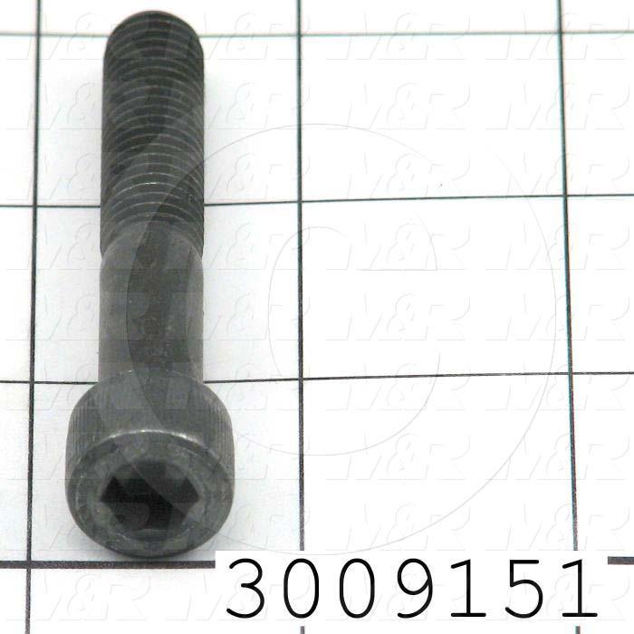 Machine Screws, Socket Head, Steel, Grade Class 12.9, Thread Size 2.157-18, Screw Length 60mm, Partial Thread Length, Right Hand, Black Oxide