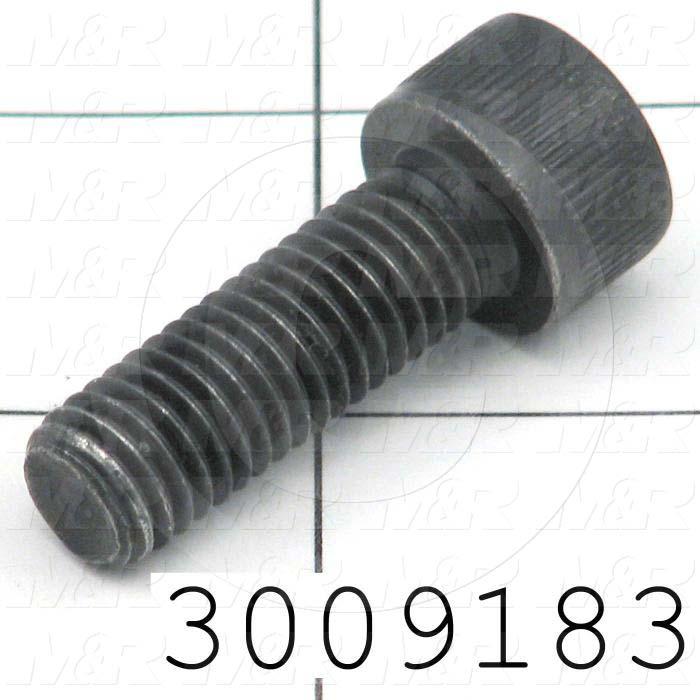 Machine Screws, Socket Head, Steel, Grade Class 12.9, Thread Size M10 X 1.5, Screw Length 30mm, Full Thread Length, Right Hand, Black Oxide