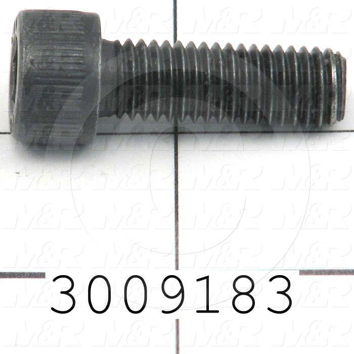 Machine Screws, Socket Head, Steel, Grade Class 12.9, Thread Size M10 X 1.5, Screw Length 30mm, Full Thread Length, Right Hand, Black Oxide