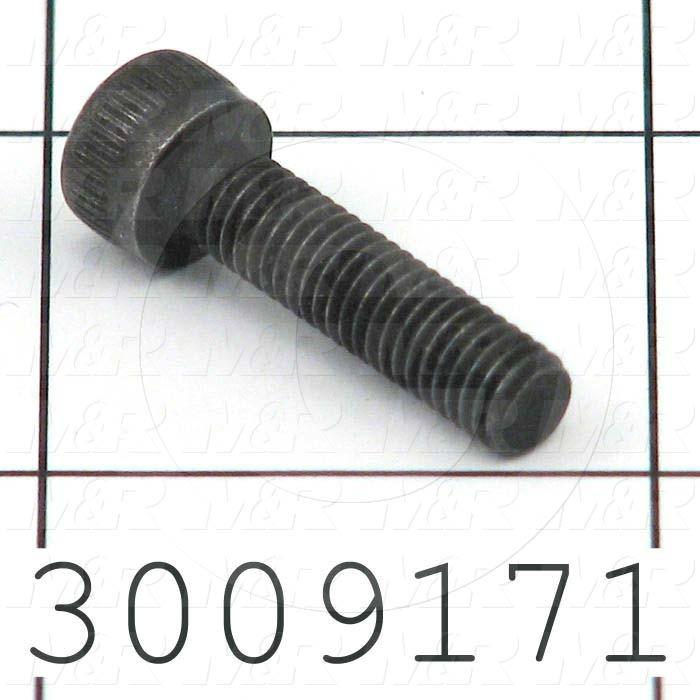 Machine Screws, Socket Head, Steel, Grade Class 12.9, Thread Size M5, Screw Length 20mm, Full Thread Length, Right Hand, Black Oxide