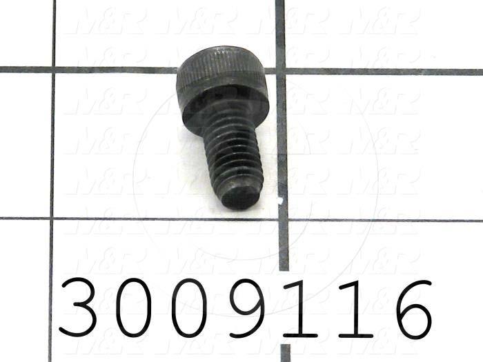 Machine Screws, Socket Head, Steel, Grade Class 12.9, Thread Size M6, Screw Length 12mm, Full Thread Length, Right Hand, Black Oxide
