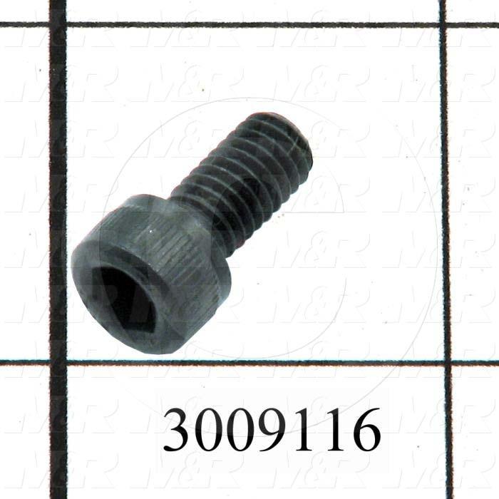 Machine Screws, Socket Head, Steel, Grade Class 12.9, Thread Size M6, Screw Length 12mm, Full Thread Length, Right Hand, Black Oxide