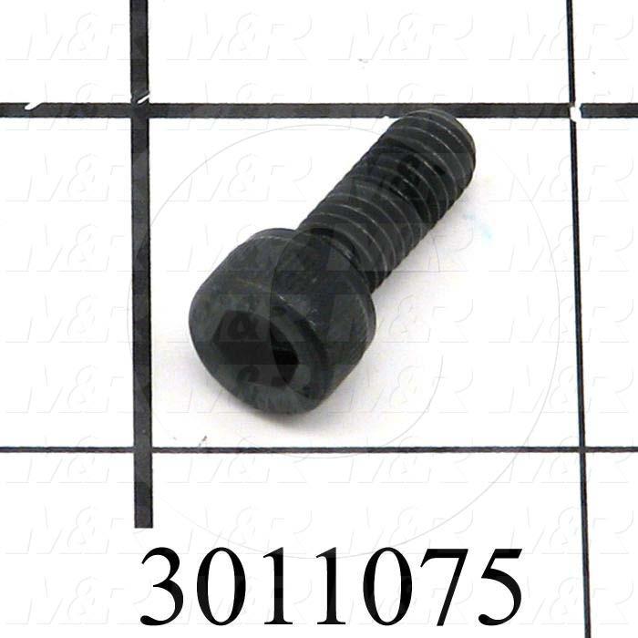 Machine Screws, Socket Head, Steel, Grade Class 12.9, Thread Size M6, Screw Length 16mm, Full Thread Length, Right Hand, Black Oxide