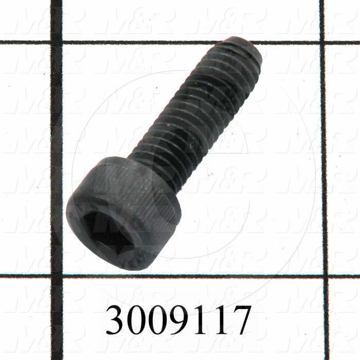 Machine Screws, Socket Head, Steel, Grade Class 12.9, Thread Size M6, Screw Length 20mm, Full Thread Length, Right Hand, Black Oxide