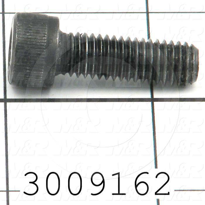 Machine Screws, Socket Head, Steel, Grade Class 12.9, Thread Size M8, Screw Length 25mm, Full Thread Length, Right Hand, Black Oxide