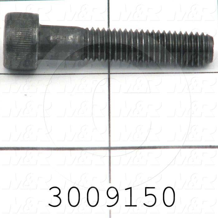 Machine Screws, Socket Head, Steel, Grade Class 12.9, Thread Size M8, Screw Length 40 mm, Partial Thread Length, Right Hand, Black Oxide