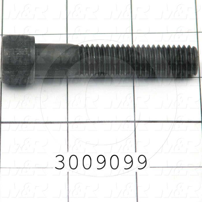 Machine Screws, Socket Head, Steel, Thread Size 1/2-13, Screw Length 2 1/2", Partial Thread Length, Right Hand, Black Oxide