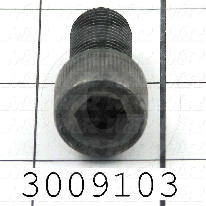 Machine Screws, Socket Head, Steel, Thread Size 1/2-20, Screw Length 1", Full Thread Length, Right Hand, Black Oxide
