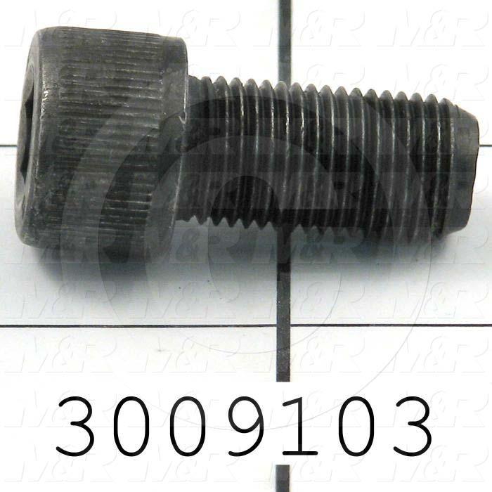 Machine Screws, Socket Head, Steel, Thread Size 1/2-20, Screw Length 1", Full Thread Length, Right Hand, Black Oxide