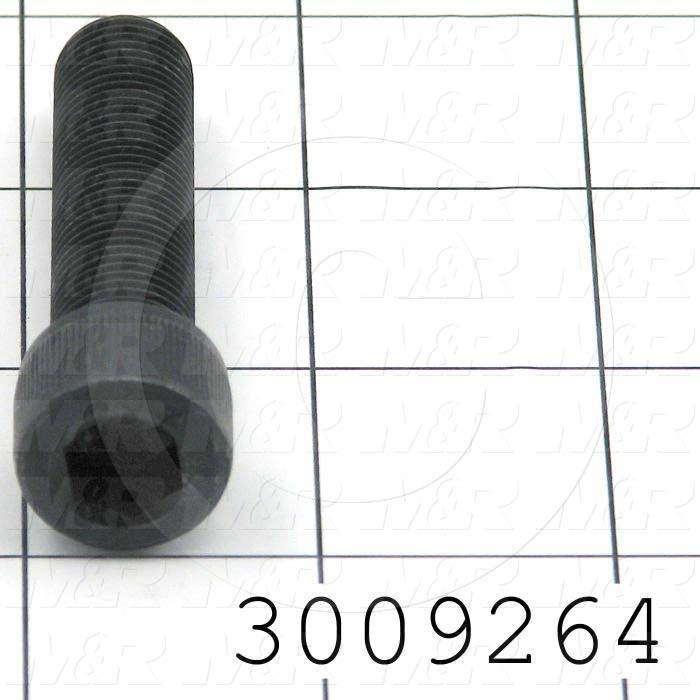 Machine Screws, Socket Head, Steel, Thread Size 1/2-20, Screw Length 2.00 in., Full Thread Length, Right Hand, Black Oxide