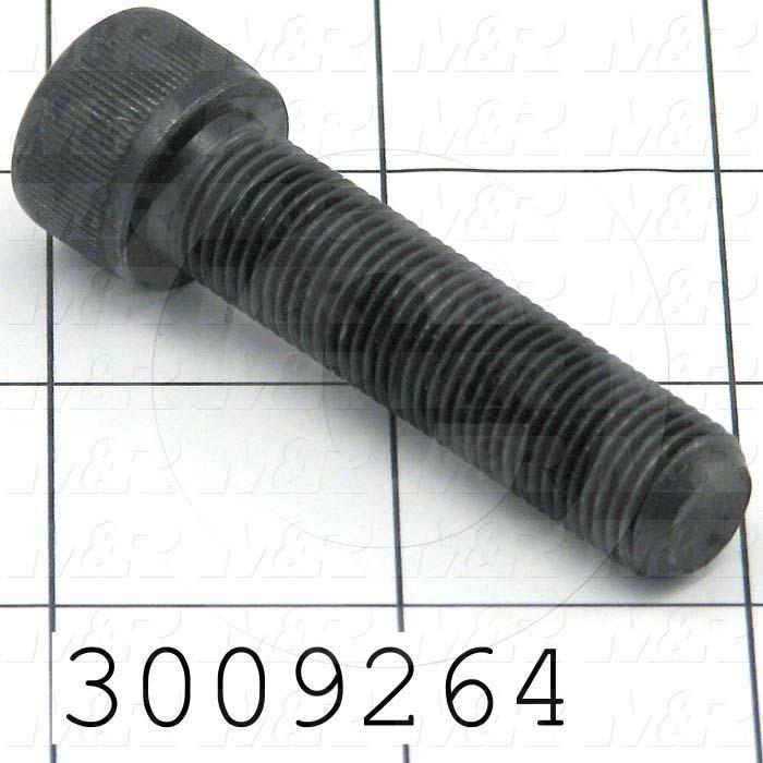 Machine Screws, Socket Head, Steel, Thread Size 1/2-20, Screw Length 2.00 in., Full Thread Length, Right Hand, Black Oxide