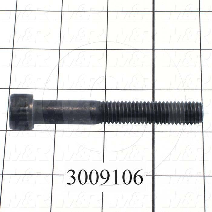 Machine Screws, Socket Head, Steel, Thread Size 1/2-20, Screw Length 3 in., Partial Thread Length, Right Hand, Black Oxide