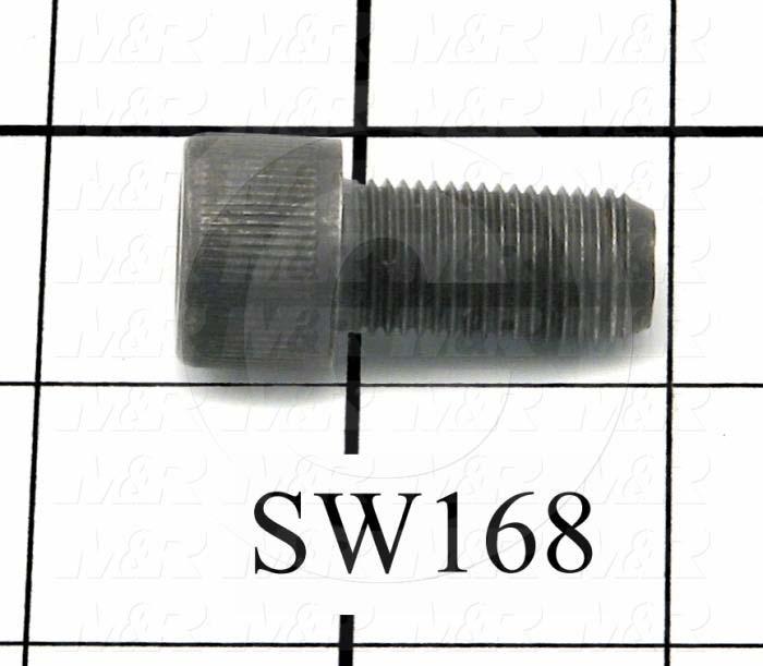 Machine Screws, Socket Head, Steel, Thread Size 1/4-20, Screw Length 1", 1.00" Thread Length, Right Hand, Black Oxide