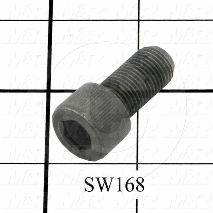 Machine Screws, Socket Head, Steel, Thread Size 1/4"-20, Screw Length 1", 1.00" Thread Length, Right Hand, Black Oxide