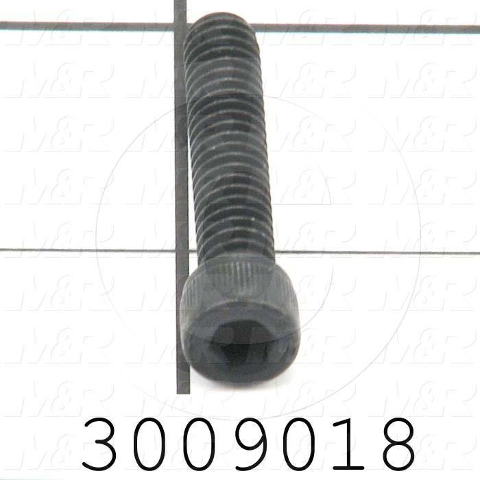 Machine Screws, Socket Head, Steel, Thread Size 1/4"-20, Screw Length 1 1/4 in., Full Thread Length, Right Hand, Black Electro Polyseal