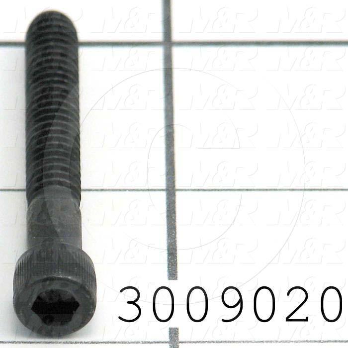 Machine Screws, Socket Head, Steel, Thread Size 1/4"-20, Screw Length 1 3/4", Partial Thread Length, Right Hand, Black Oxide