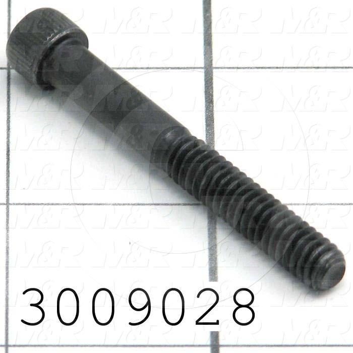 Machine Screws, Socket Head, Steel, Thread Size 1/4-20, Screw Length 2.00 in., Partial Thread Length, Right Hand, Black Oxide