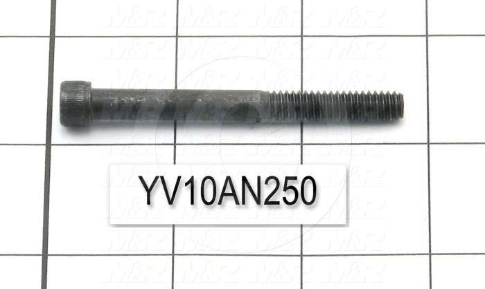 Machine Screws, Socket Head, Steel, Thread Size 1/4-20, Screw Length 2 1/2", 1.00" Thread Length, Right Hand, Black Oxide