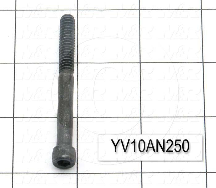 Machine Screws, Socket Head, Steel, Thread Size 1/4"-20, Screw Length 2 1/2", 1.00" Thread Length, Right Hand, Black Oxide