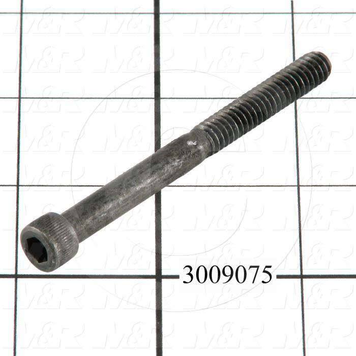 Machine Screws, Socket Head, Steel, Thread Size 1/4"-20, Screw Length 2 1/2", Partial Thread Length, Right Hand, Black Oxide