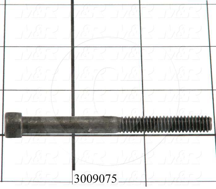 Machine Screws, Socket Head, Steel, Thread Size 1/4-20, Screw Length 2 1/2", Partial Thread Length, Right Hand, Black Oxide